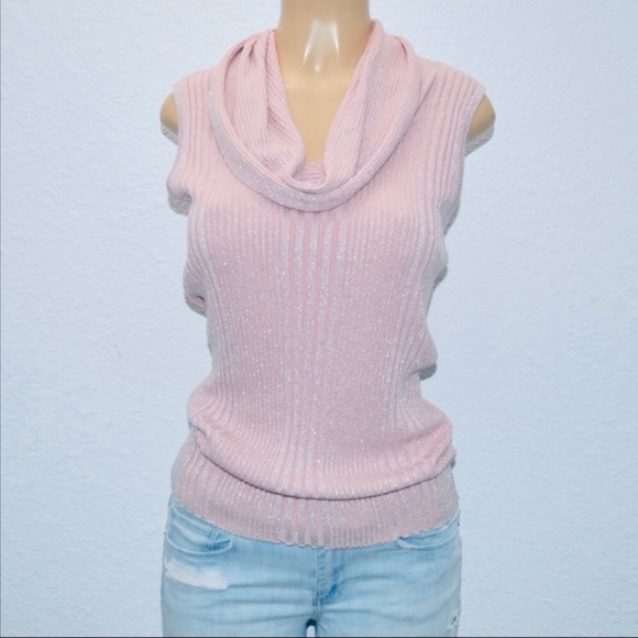 Joseph Tops - Joseph A. Pink Shimmer L Sleeveless Knit Top